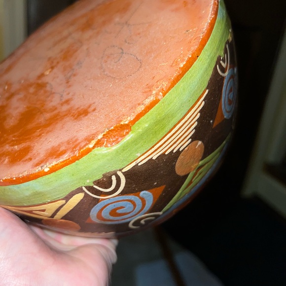 Vintage Mexican Pottery Tlaquepaque Redware Bean Pot W/ Lid - Picture 12 of 15